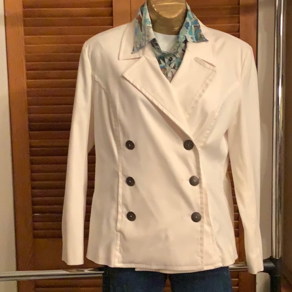 Erin London Cream Corduroy Double Breasted Jacket